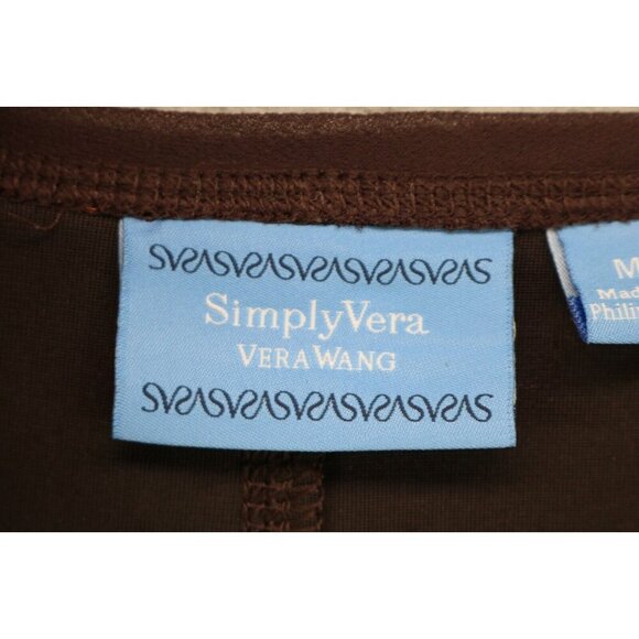 Simply Vera Wang Brown Velvet Long Sleeve Tunic-Size Medium-Soft-Washable - Picture 5 of 11